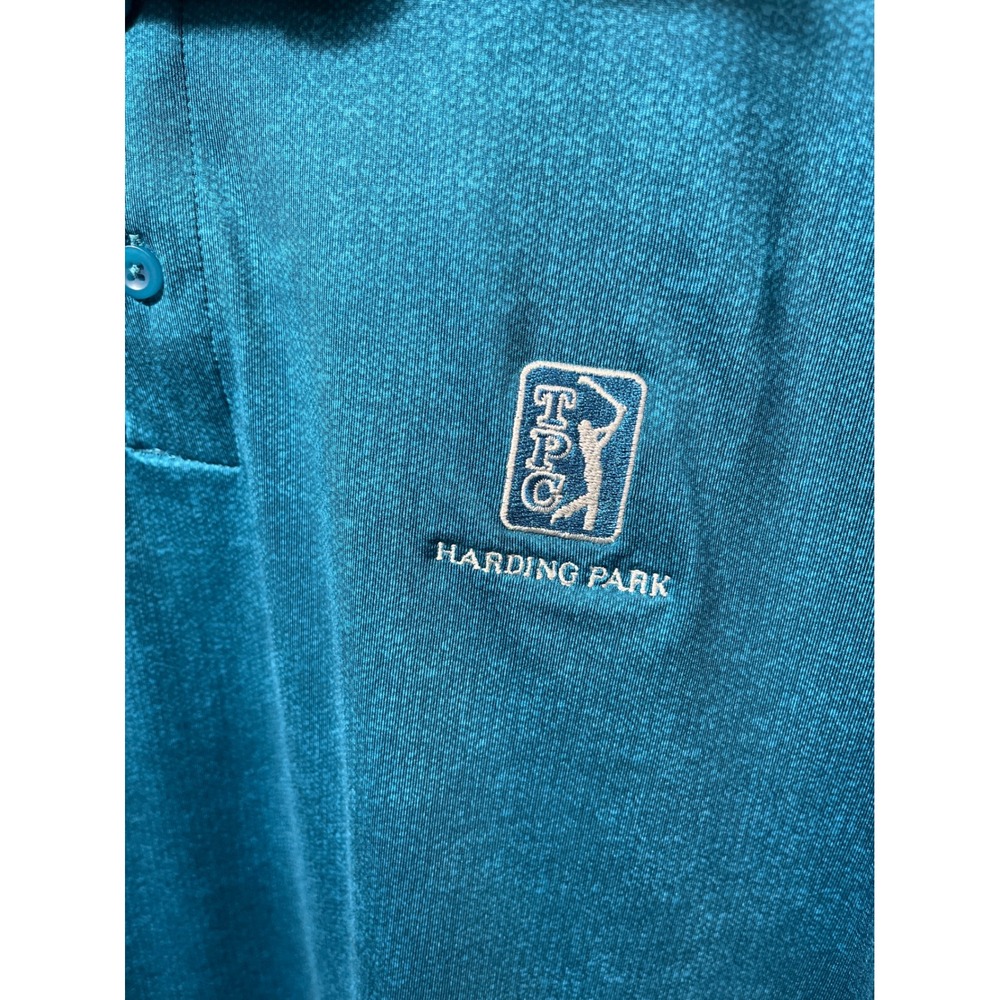 Under Armour Mens HeatGear TPC Harding Park Golf Polo Shirt Teal Blue Large LG - Picture 3 of 4